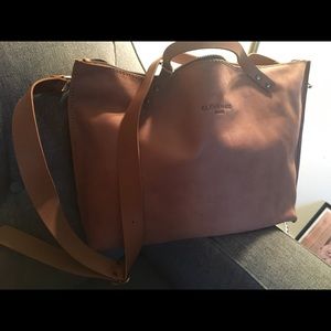 Handmade leather tote bag